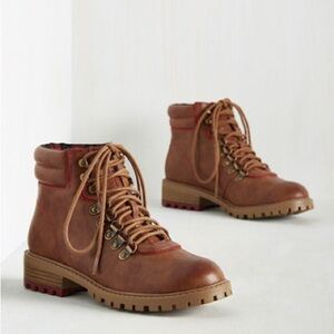 MIA Brown Lace-Up Hiking Ankle Boots